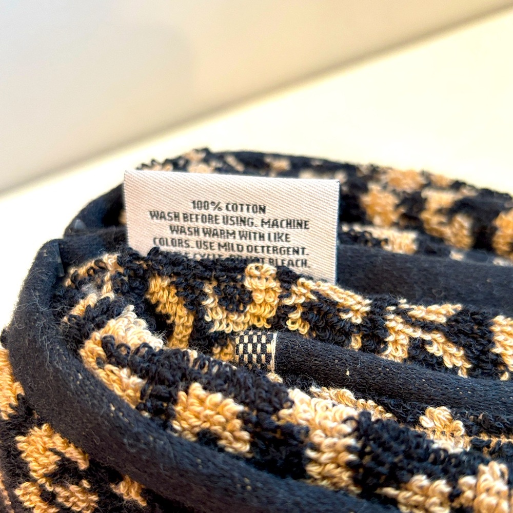 Rachel Zoe Leopard Cheetah Animal Print hand Towels - Picture 5 of 5